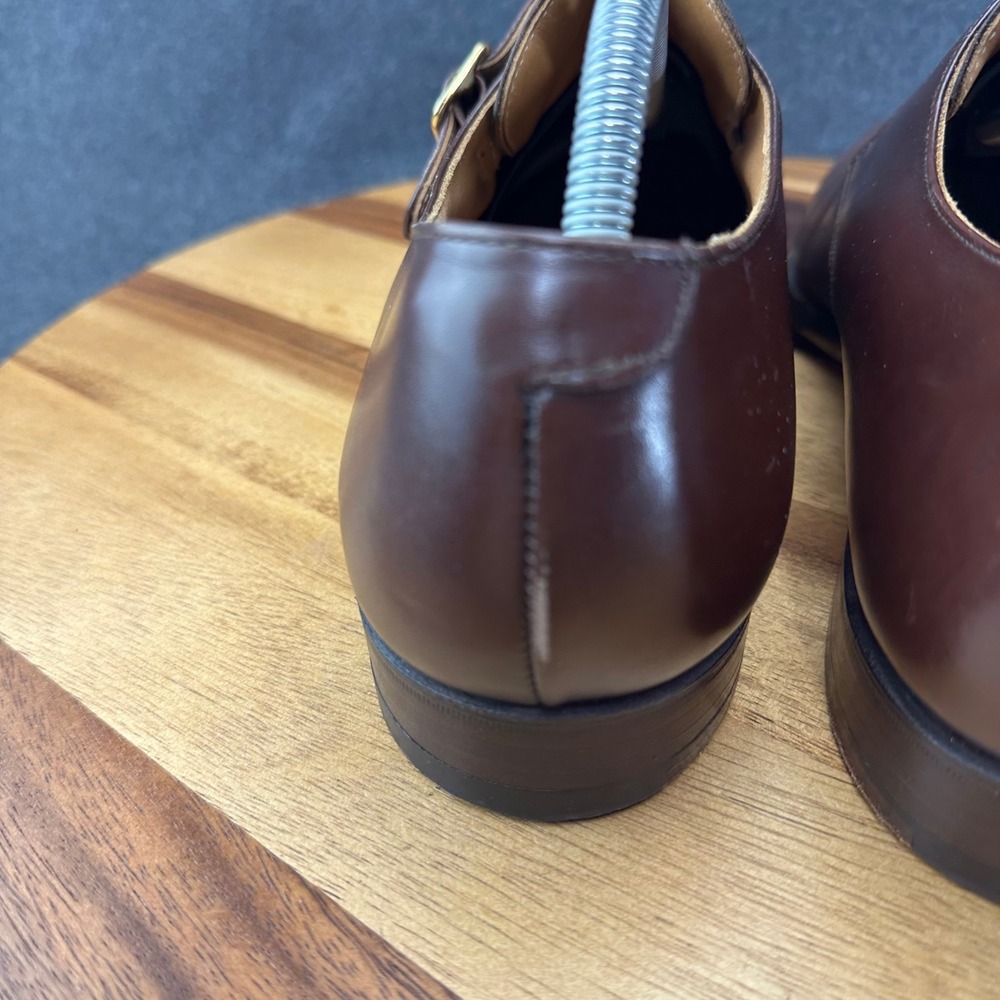 Brooks Brothers Peal & Co Leather Monk Strap Dress Shoes Brown Men's 10D - Picture 8 of 13